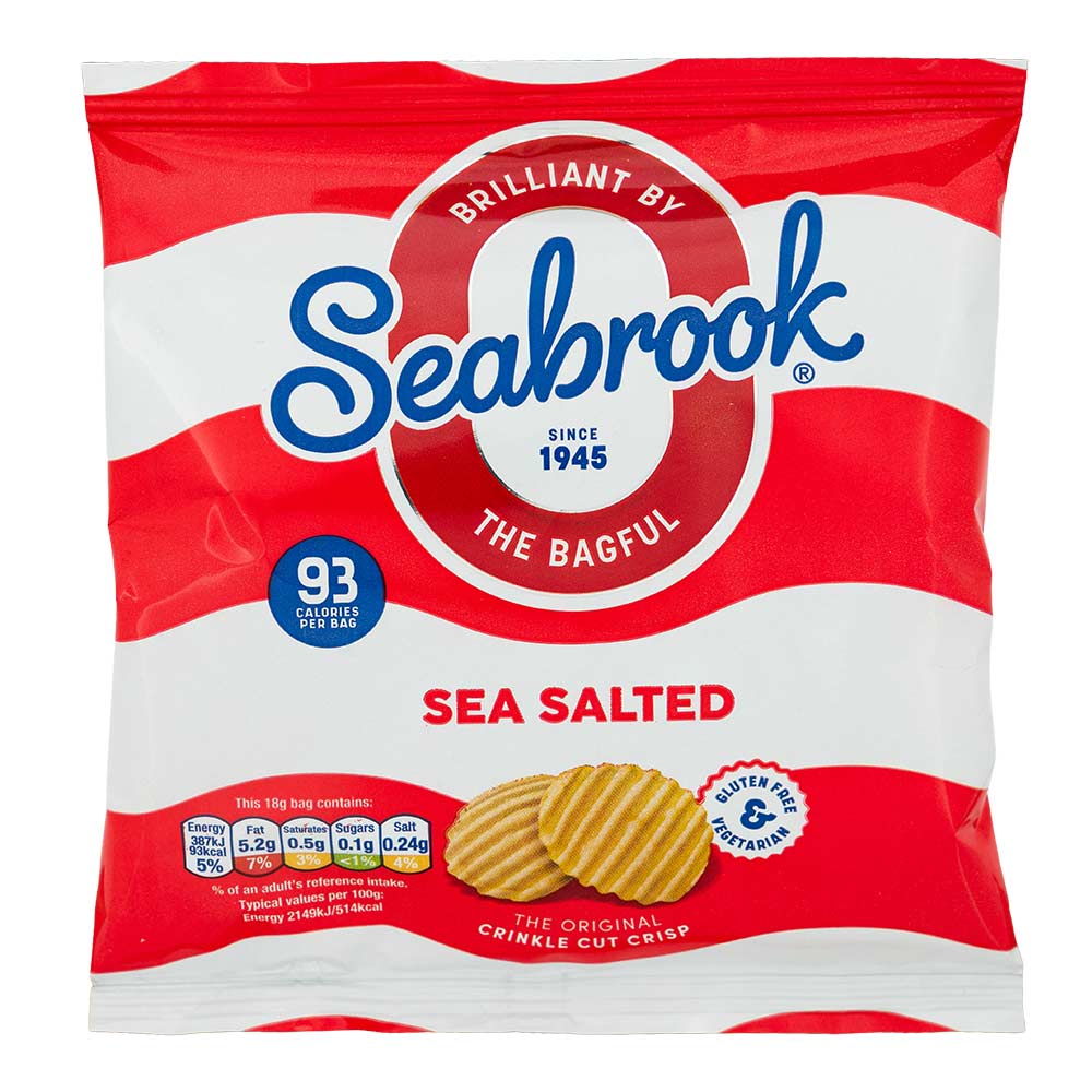 Seabrooks Sea Salt Crisps 5 x 18g Pack - Image 2