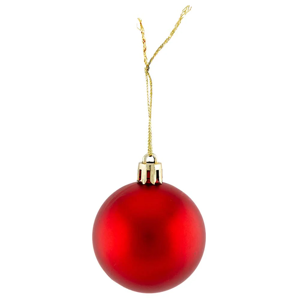 Red Shatterproof Christmas Baubles 50mm x 24 Pack - Image 3