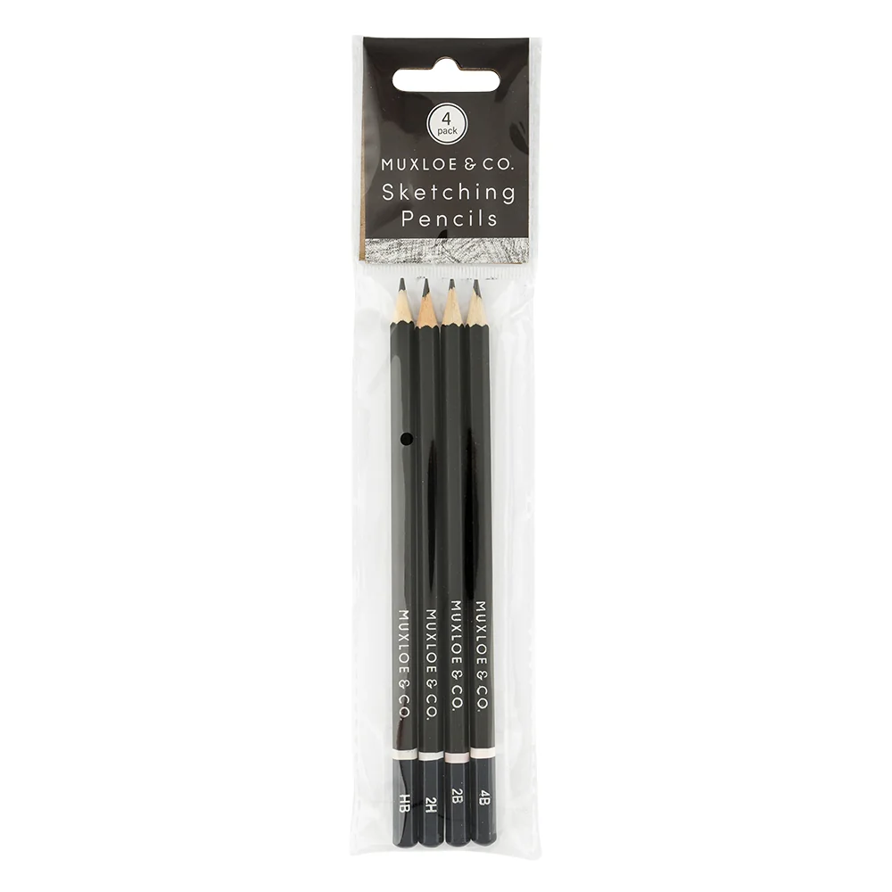 Muxloe & Co Sketching Pencils - 4 Pack