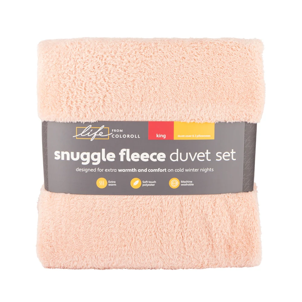 Snuggle Fleece Duvet Set Pink