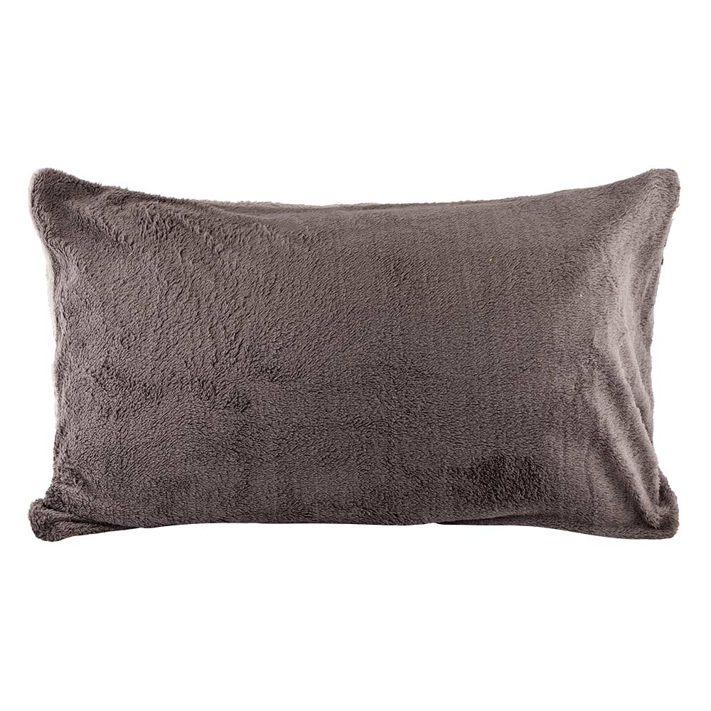Snuggle Fleece Grey & Silver Reversible Duvet Set Double - Image 4