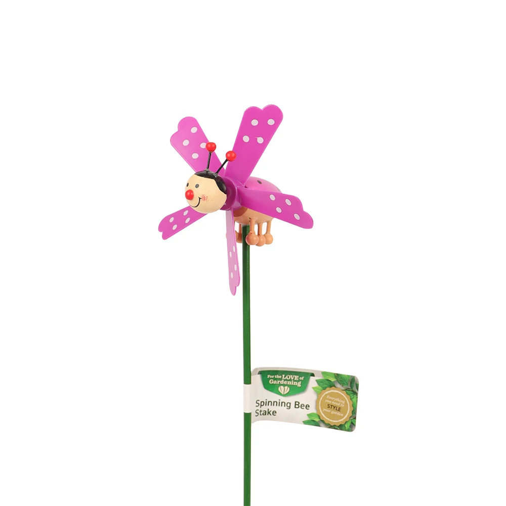 Decorative Spinning Bee Stake - Purple