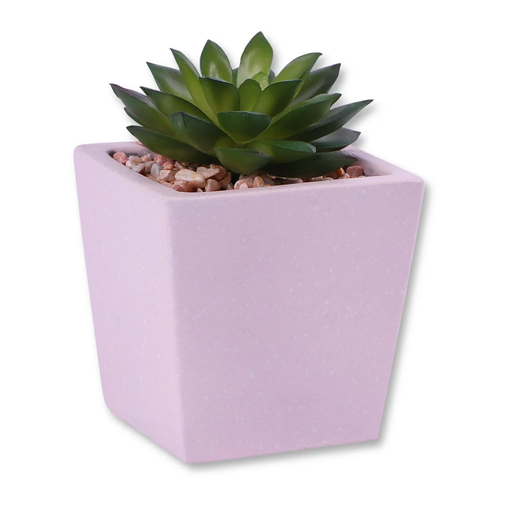 Square Pastel Plant Pot Pink