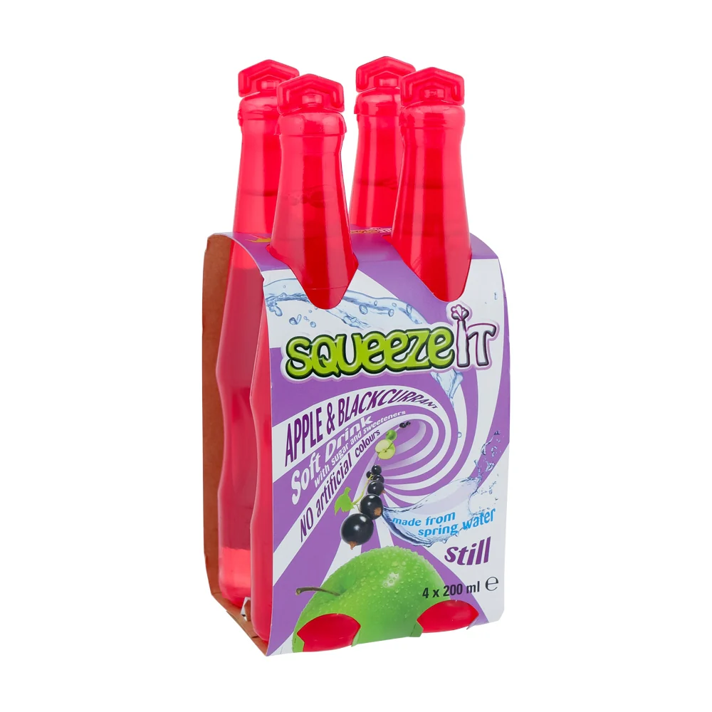 Squeeze It Still Soft Drink Apple & Blackcurrant 200ml x 4 Pack