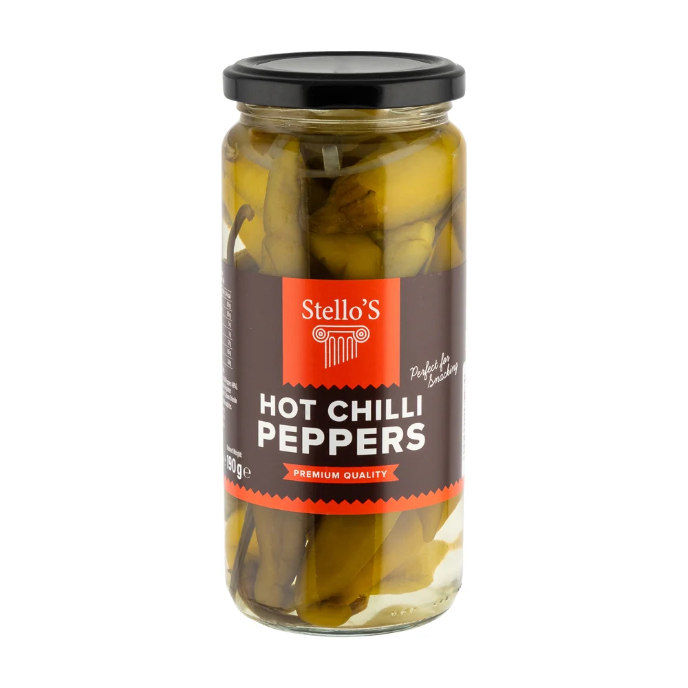 Stello's Pickled Hot Chilli Peppers 480g