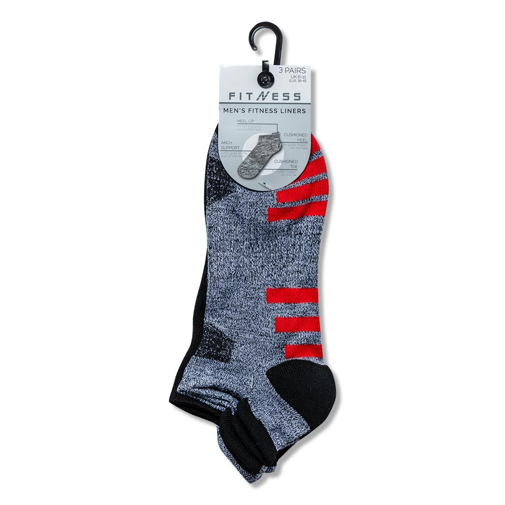 Stripe 3 Pack Men'S Fitness Socks