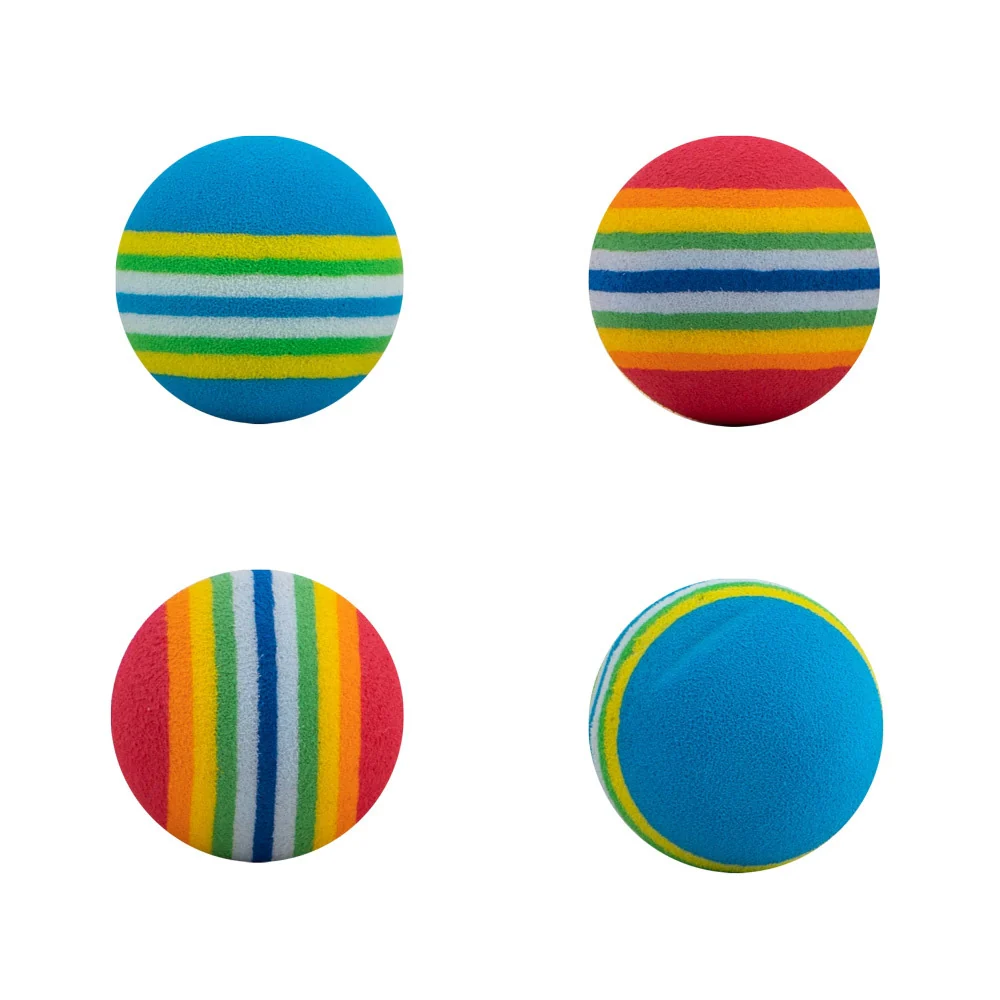 Striped Cat Ball Toy 4 Pack