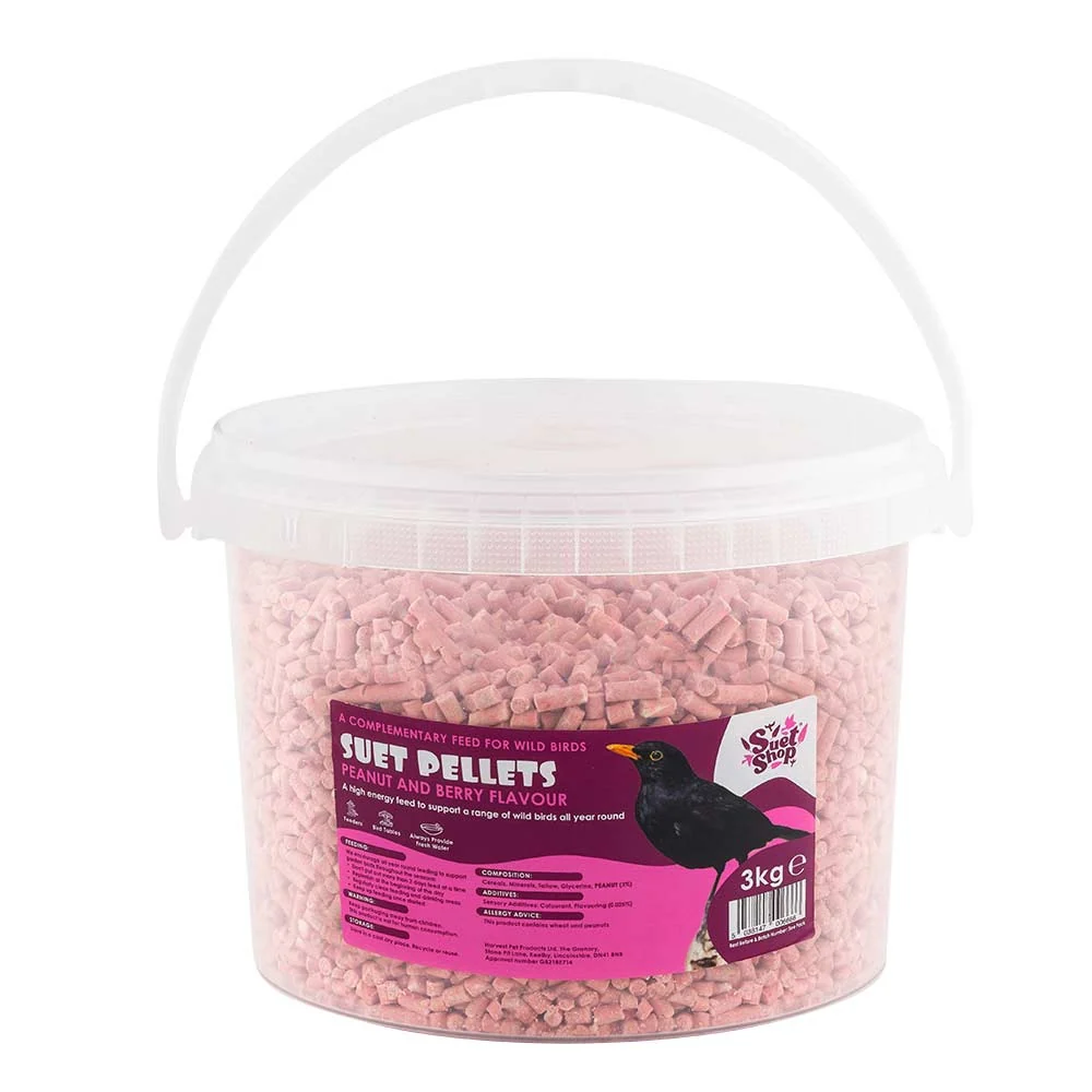 Suet Shop Wild Bird Suet Pellets Peanut And Berry Flavour 3 Kg