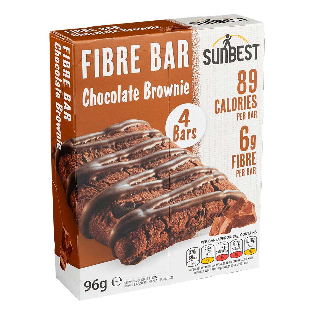Sun Best Chocolate Brownie Fibre Bars 4 x 24g - Image 2