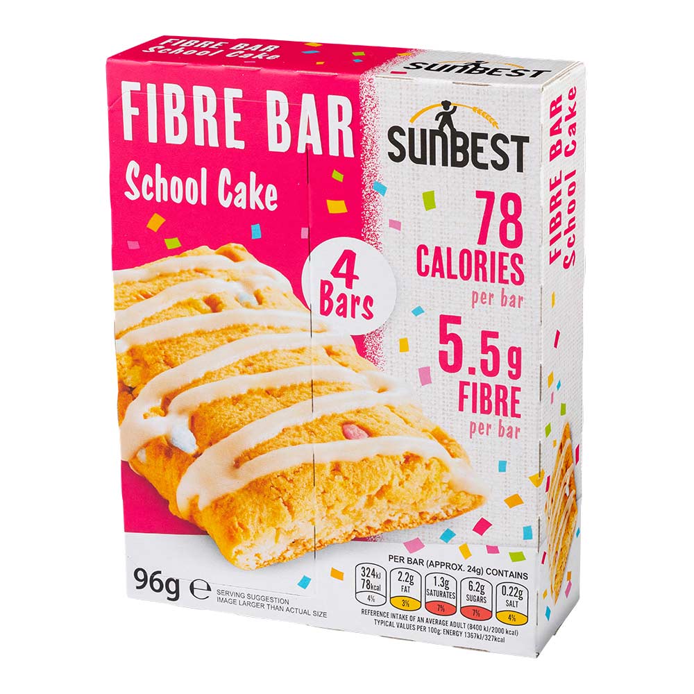 Sun Best School Cake Fibre Bars 4 x 24g - Image 3