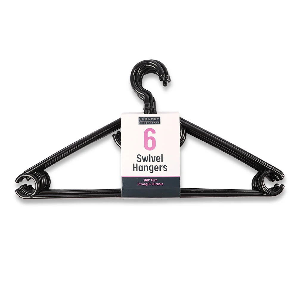 Swivel Hook Coat Hangers 6 Pack