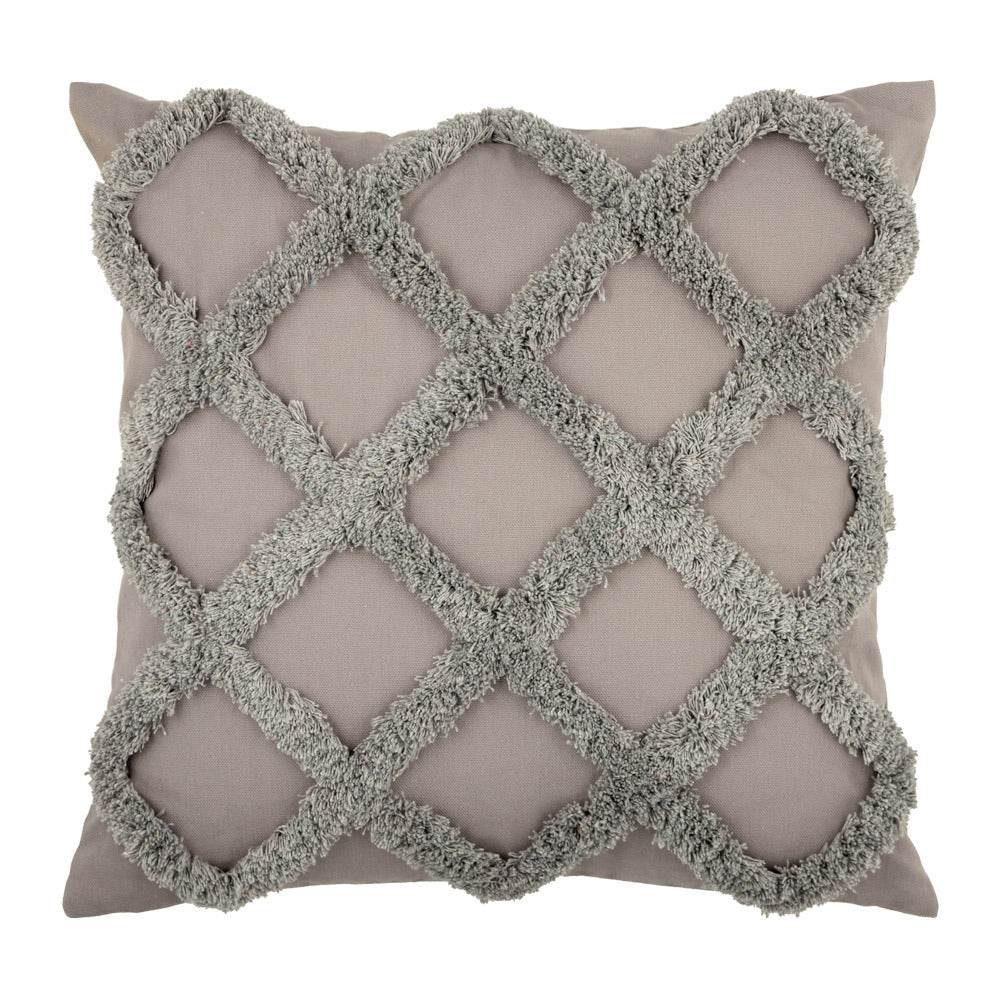 Valtene Grey Tassle Cushion - Cream