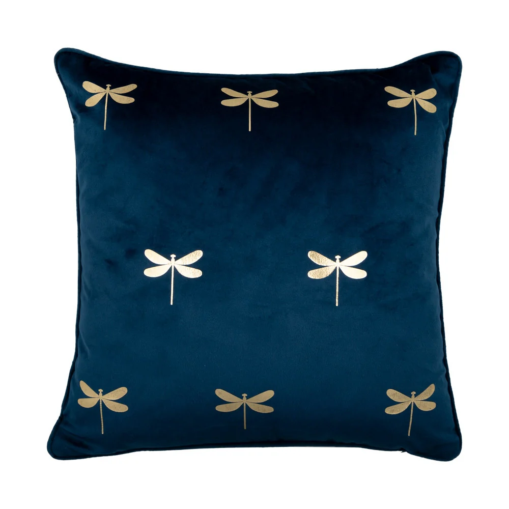 Valtene Velvet Dragonfly Cushion - 45Cm