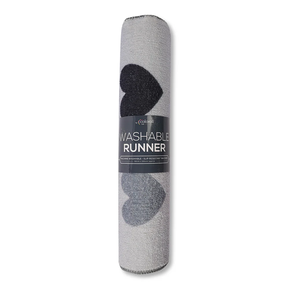 Washable Rug Runner Hearts 60 X 160Cm