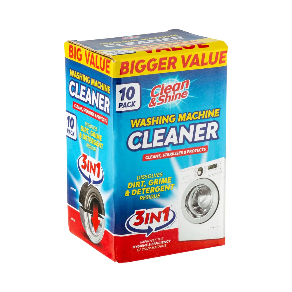 Clean & Shine Washing Machine Cleaner 10 Pack
