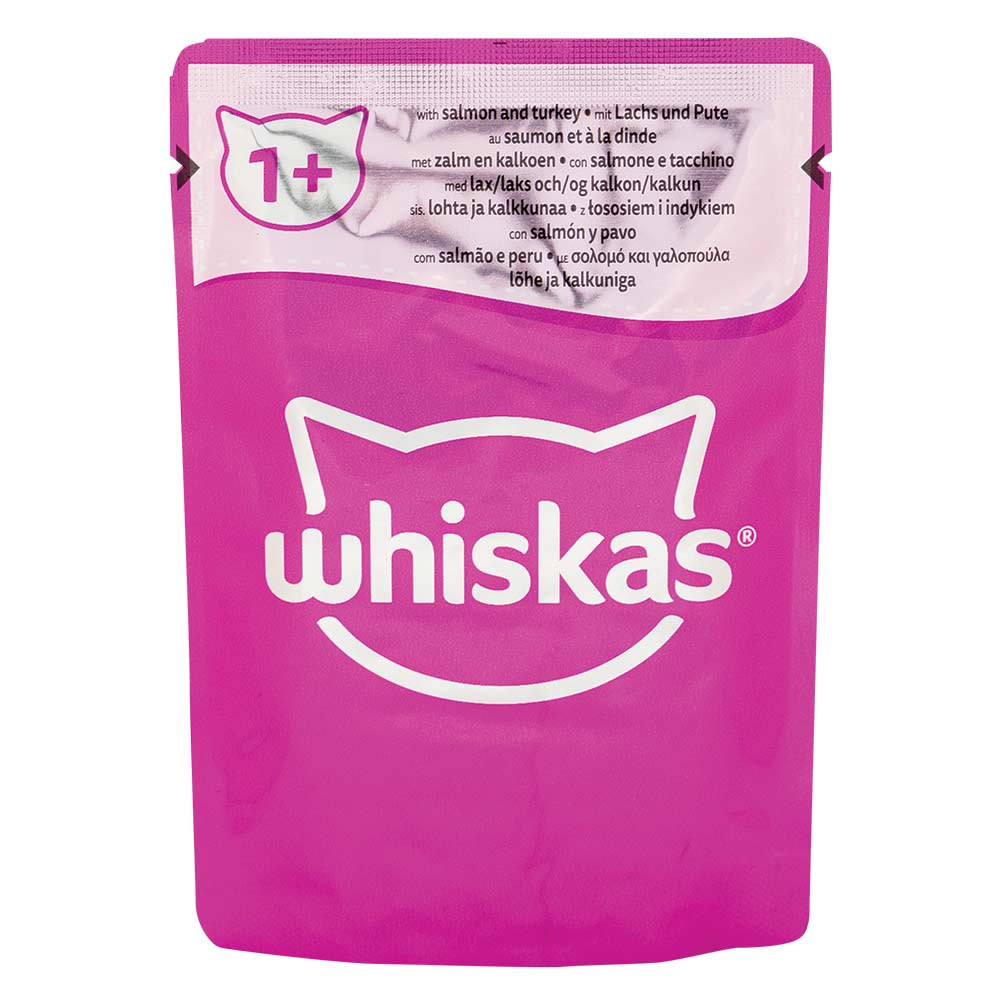 Whiskas 1+ Duo Surf & Turf in Jelly Adult Cat Food Pouches 85g x 40 Pack - Image 3