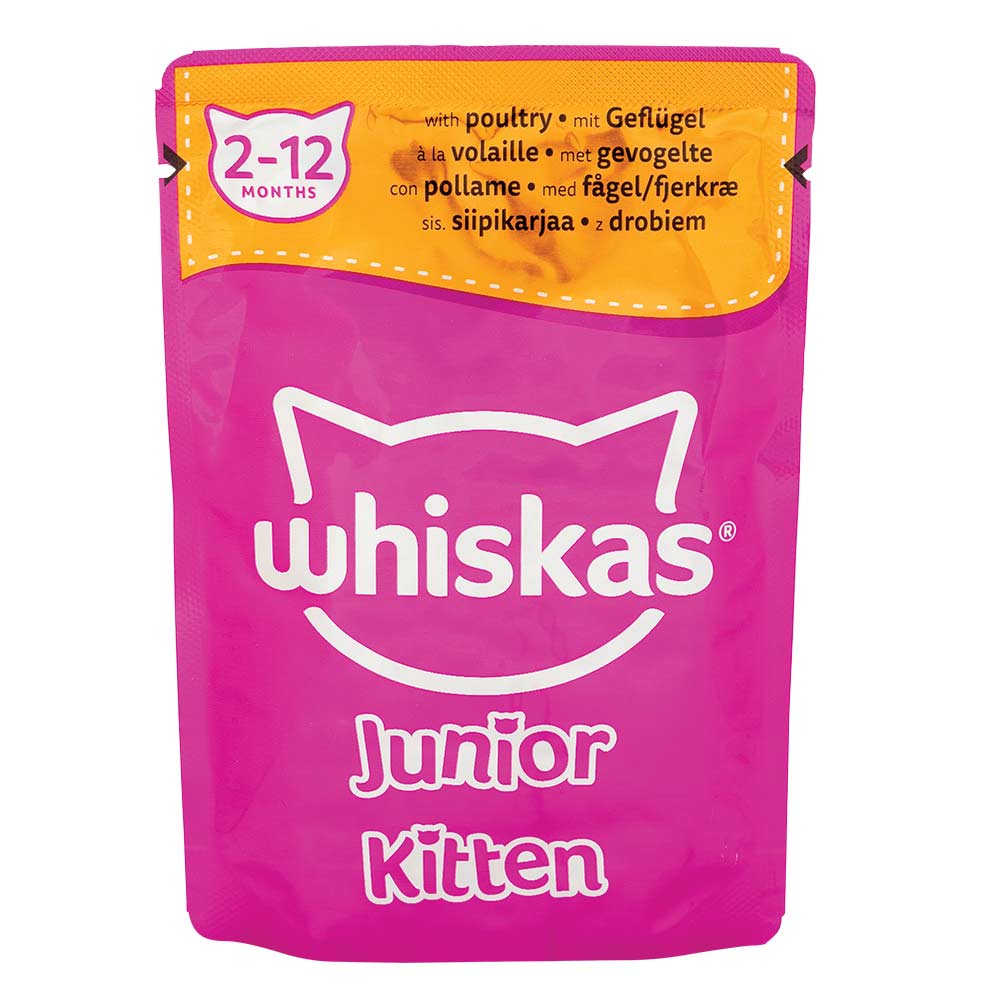 Whiskas Kitten 2-12 Months Poultry Feasts In Jelly Cat Food Pouches 85g x 40 Pack - Image 2