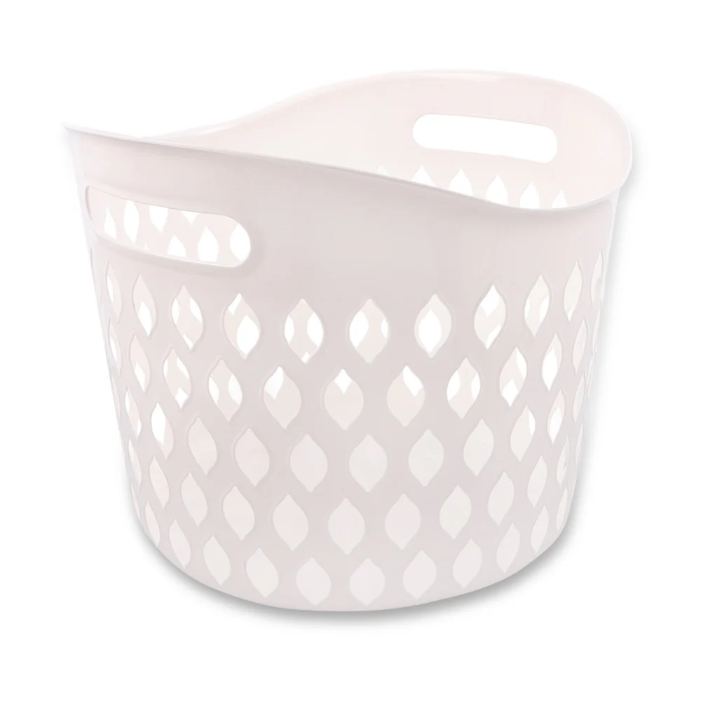 Plastic Laundry Basket White