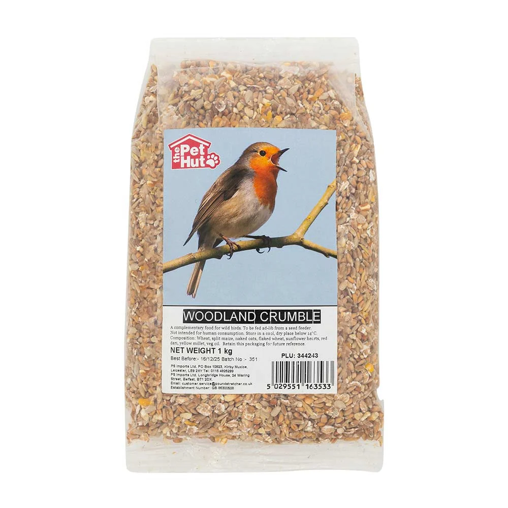 Pet Hut Woodland Crumble Wild Bird Feed 1 Kg